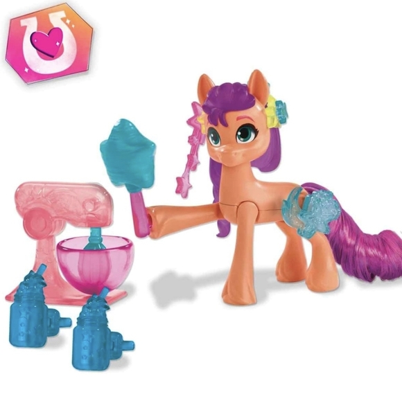 My Little Pony SUNNY STARSCOUT Cutie Mark Magic Hoof To Heart Keychain - Picture 2 of 5